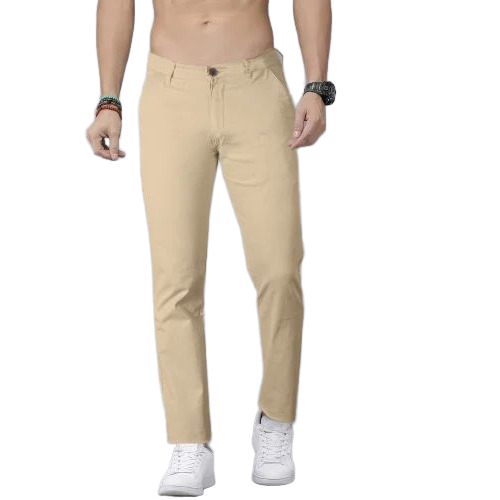 Men Beige Cotton Pant