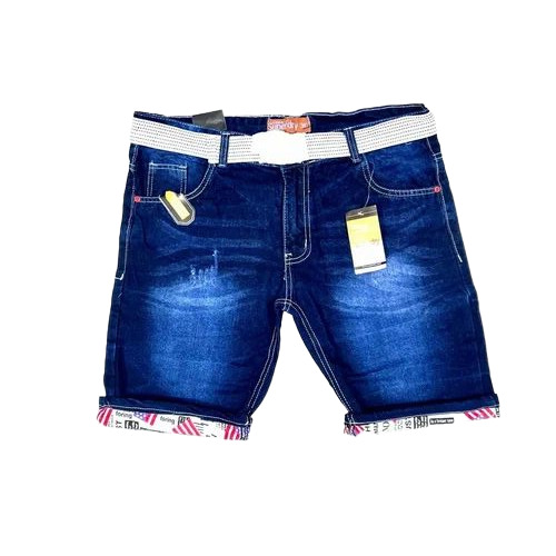 Men Blue Denim Shorts
