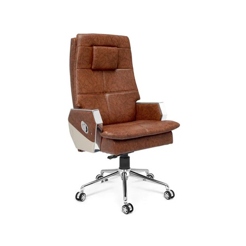 Brown High Back Leather Office Chair