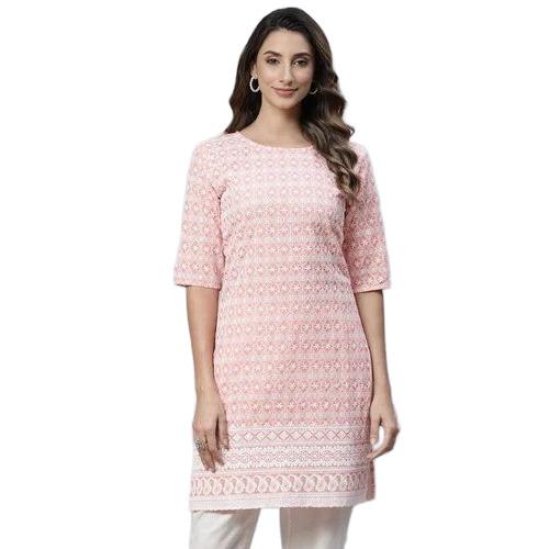 Cotton Chikankari Kurti Set