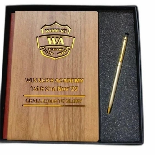 Diary With Pen - A4 Soft Bound, Multicolour, Double Line Office Diary Planner | Ideal for Corporate Gifts, Rectangular Shape