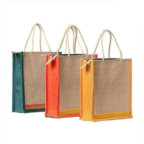 Easy To Carry Jute Lunch Bag