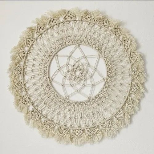 Embroidered Macrame Mandala