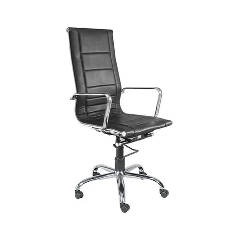 GS-311 Leather Office Chair - Leather, Black, High Back, Adjustable Height, Rotatable | Durable, Easy to Clean, Skin Friendly