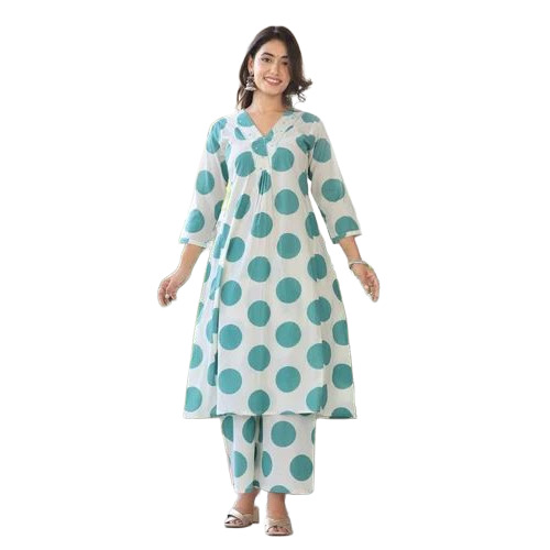 Ladies Cotton Kurti Pant Set