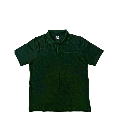 Men Green Collar T Shirt