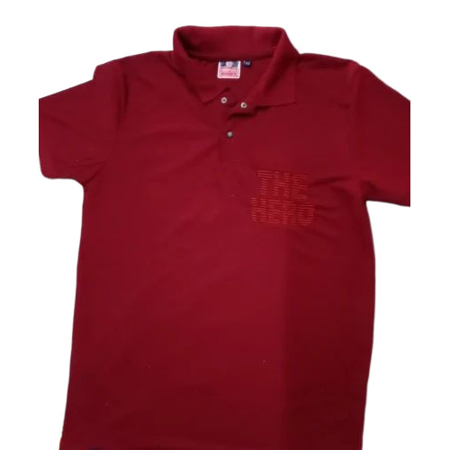 Men Red Cotton T Shirt