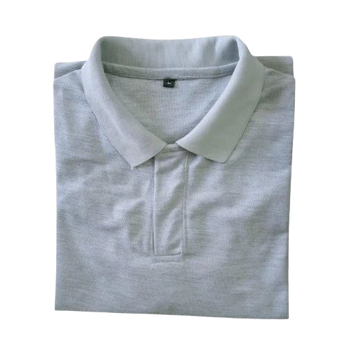Men White Cotton T Shirt