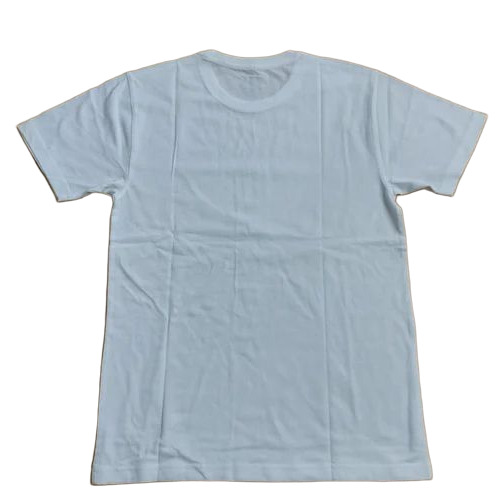 Men White Plain T Shirt