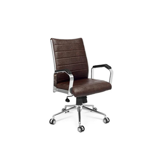 Mid Back Leather Office Chair