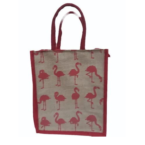 Printed Jute Lunch Bag