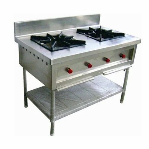 Silver Stainless Steel 2 Burner Stove