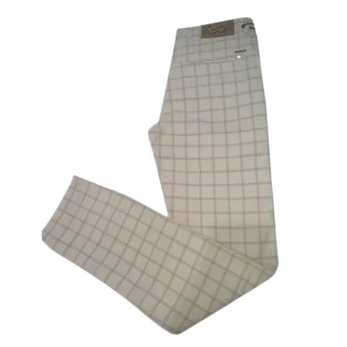 Mens Check Cotton Trouser