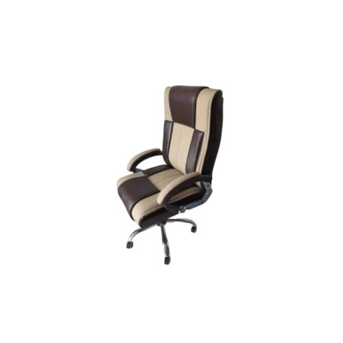 Brown And Creamy Leather Office Chair
