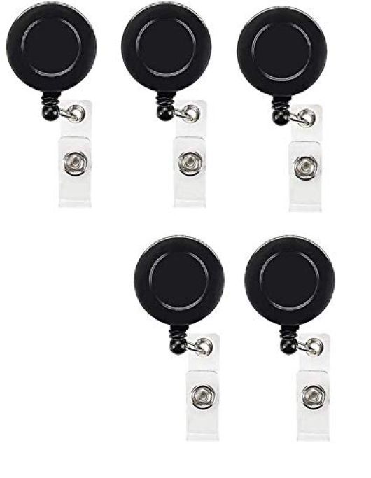 Fedus I.D. Card Retractable Holder Badge Yo Yo Clip (Black)