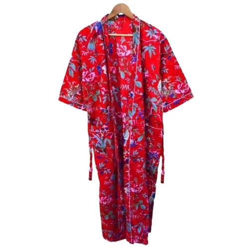 Flower Printed Ladies Bathrobe