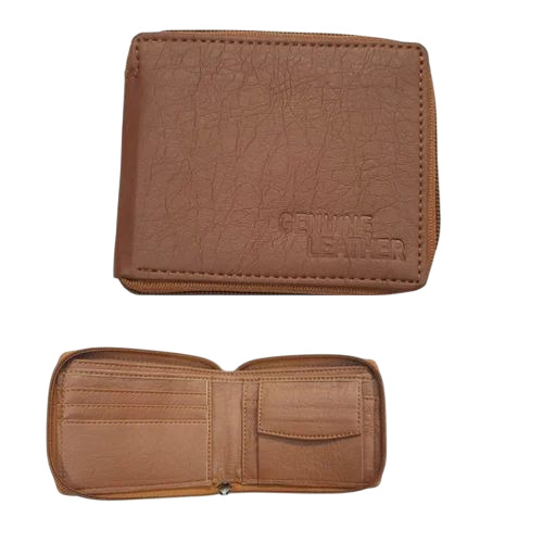 Zipper Leather Wallet