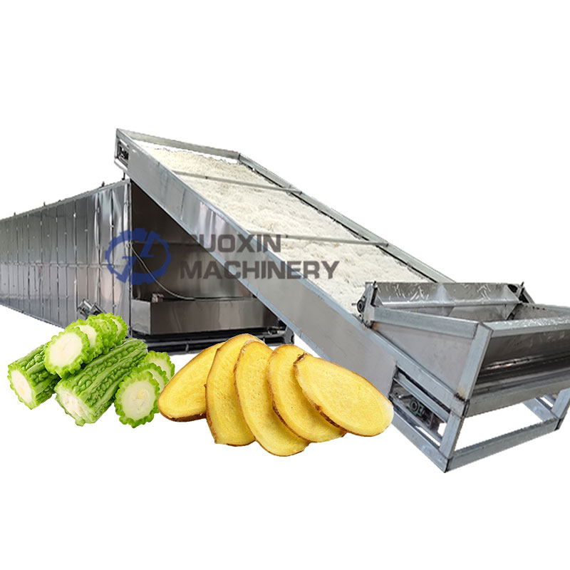 Continuous Fruits And Vegetables Mesh Belt Dryer Machine Ginger Slice Dryer Machine Bitter Gourd Mesh Belt Drying Machine