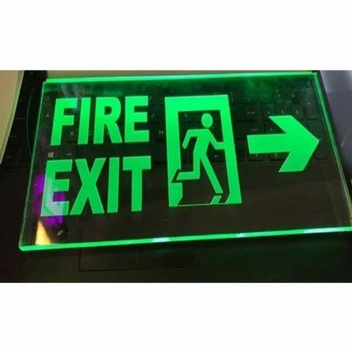 Led Fire Exit Sign Board
