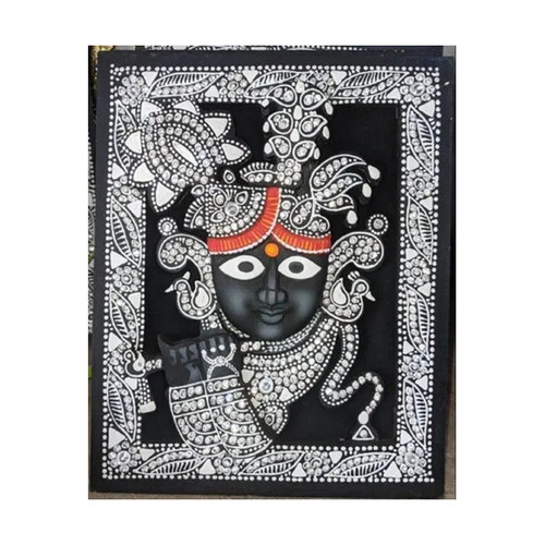 8x10 Inches Bihari Ji 3D Painting