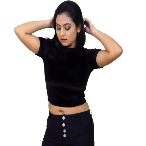 Ladies Casual Black Top