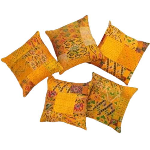 Silk Patchwork Pillow Cover