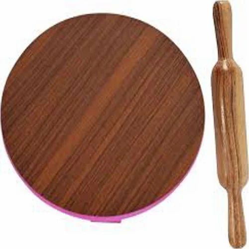 Brown Wooden Chakla Belan Set