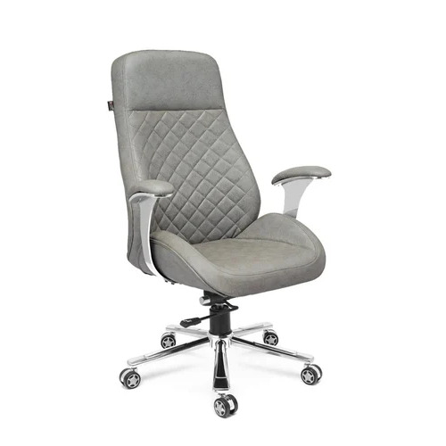Grey Leather Office Chair
