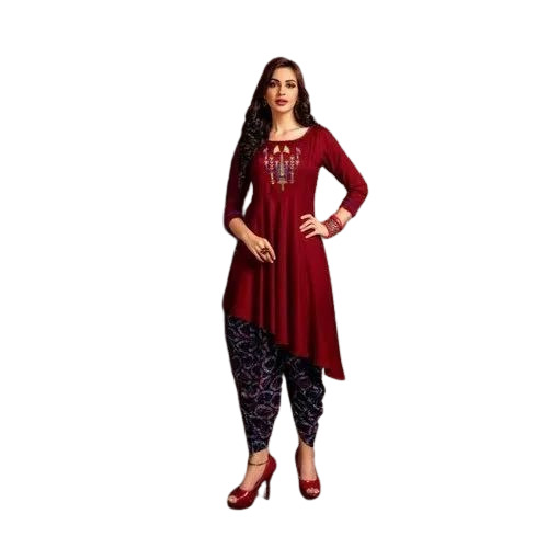 Ladies Asymmetrical Rayon Kurti