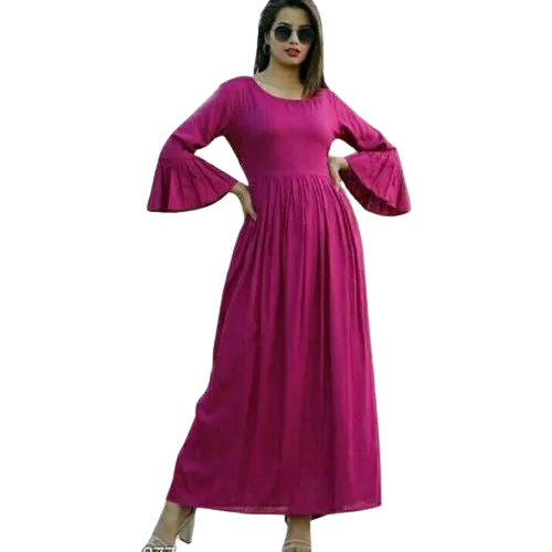 Ladies Bell Sleeve Flared Casual Long Kurti