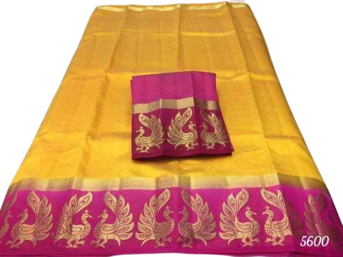 Peacock Tussar Silk Saree