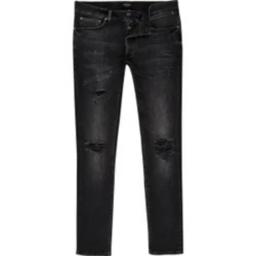 Regular Fit Mens Black Rugged Jeans