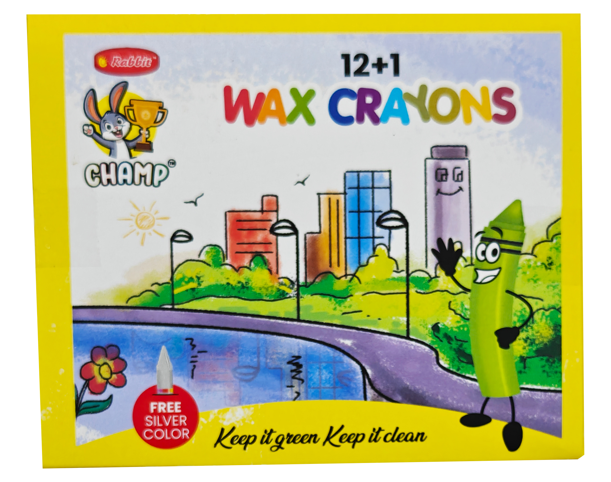12 +1 Wax Crayons