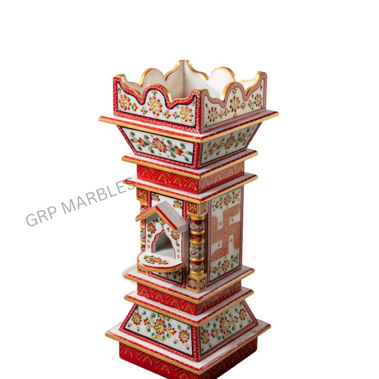 Decorative Marble Tulsi Planter