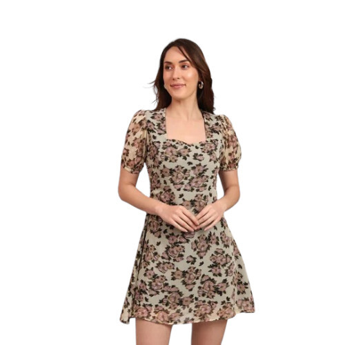 Floral Print Ladies Dress