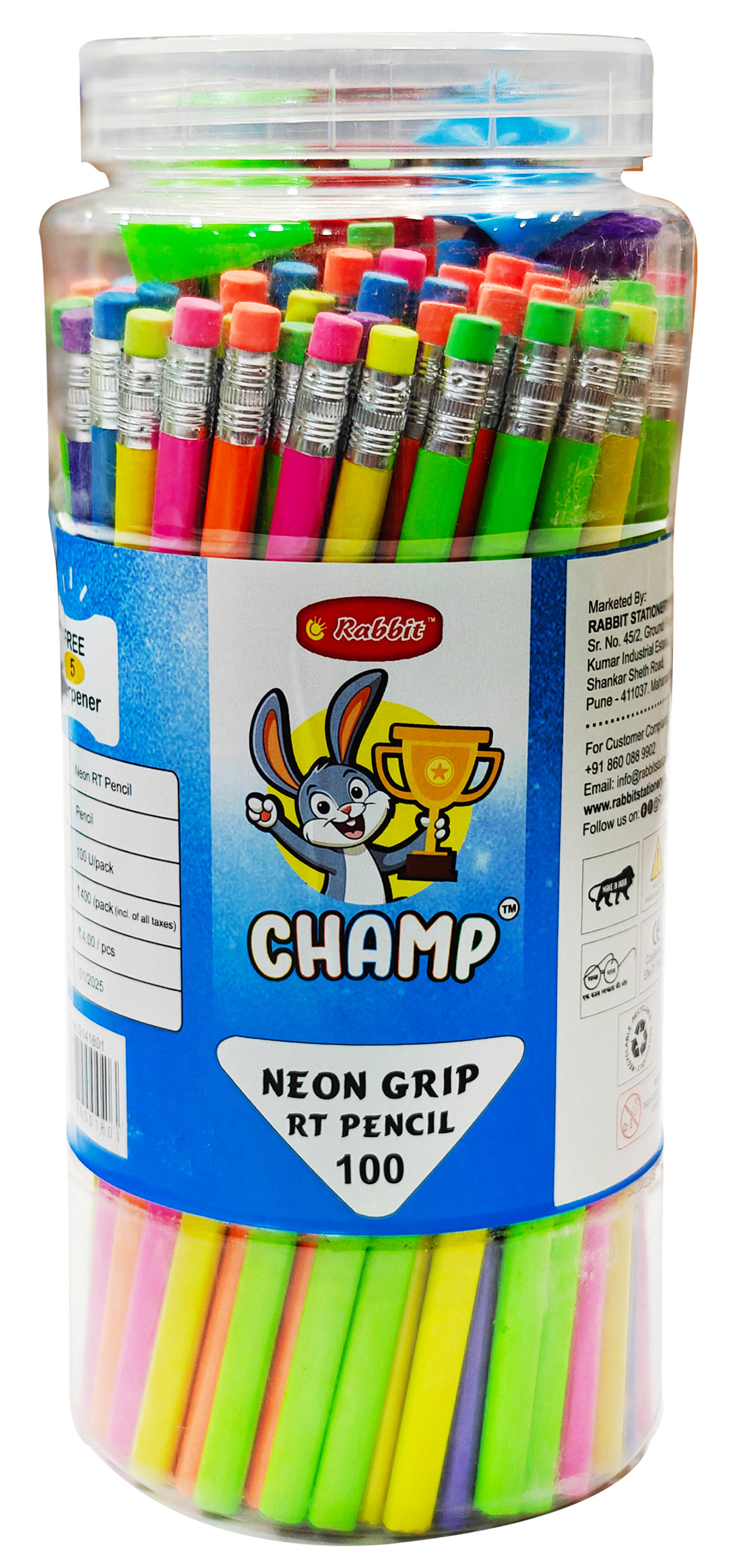 HB Neon RT 100 Pencil Jar