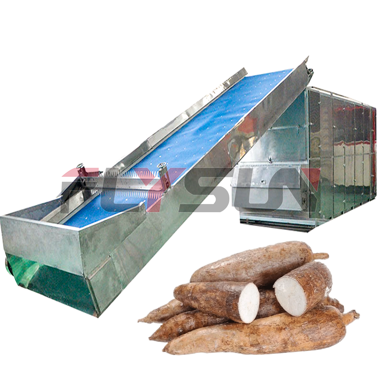High Efficiency Dryer Cassava Dehydration Equipment Cassava Flour Drying Machine Mesh Belt Dryer - Material: Steel