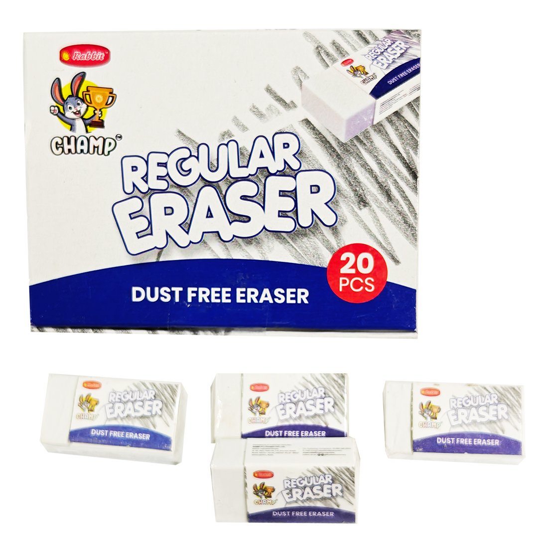 Regular Eraser Box 20 Pcs - Feature: Dust Free