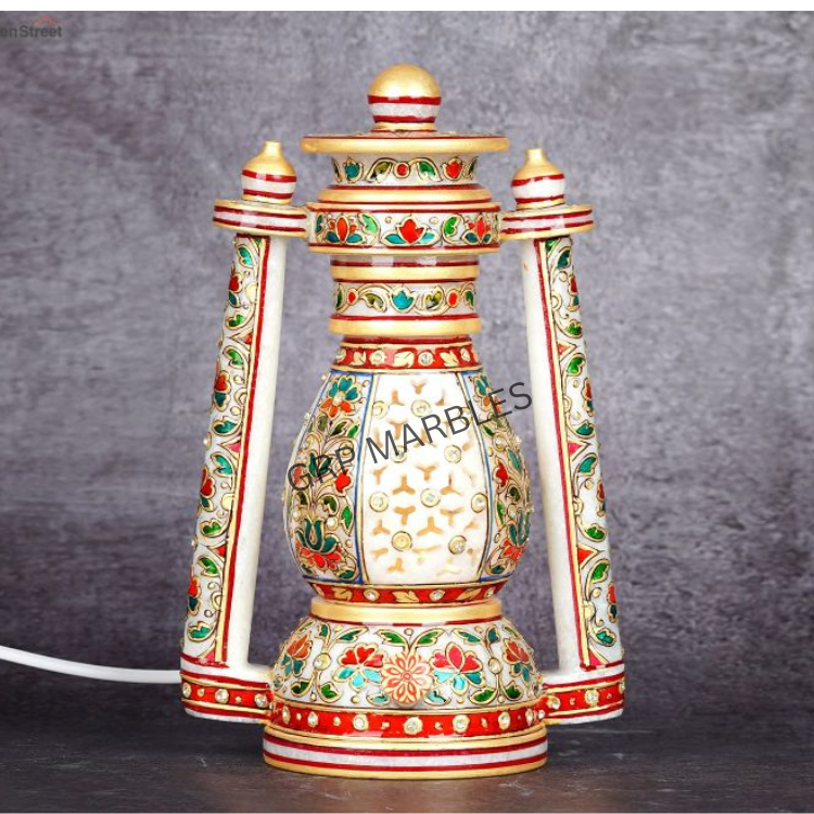 White Marble Handicraft Lamp