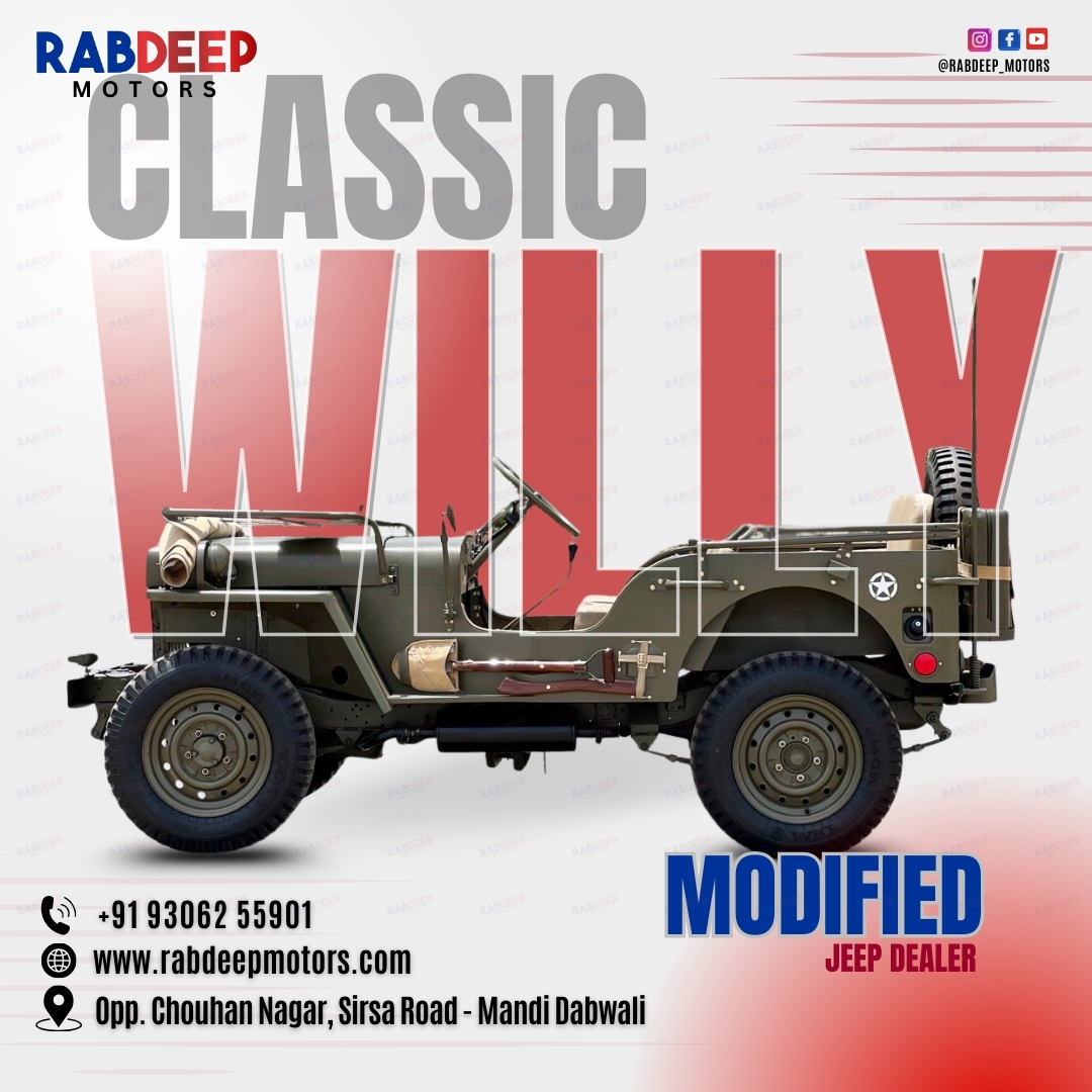 Black And Military Modified Jeep
