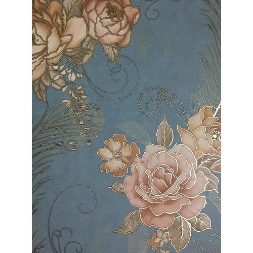 Floral Printed Wallpaper - Material: Non Woven