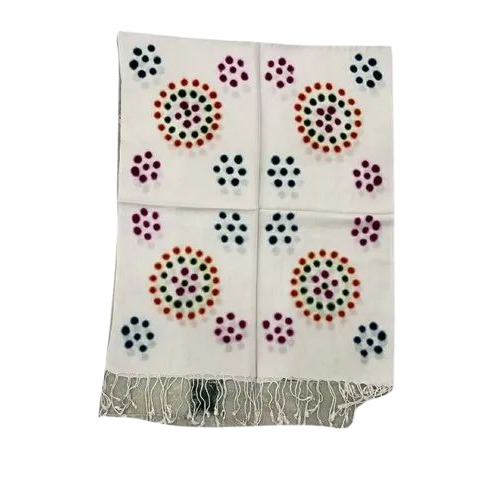 Ladies White Printed Stole