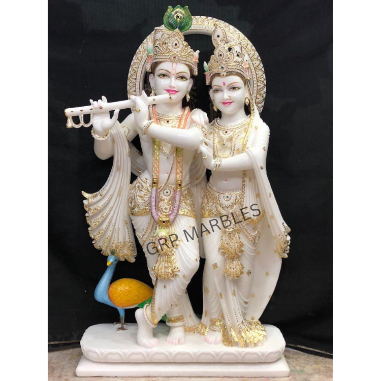 Marble Radha Krishna Murti