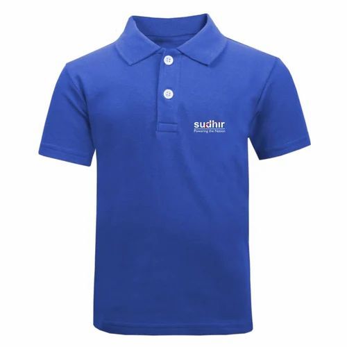 Men Half Sleeves Blue T Shirt