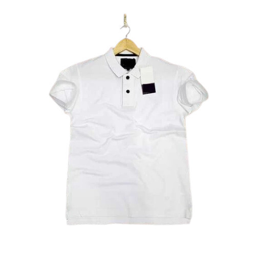 Mens White Collar T-Shirt