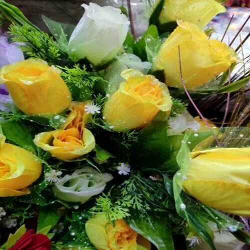 Artificial Yellow Rose Flowers