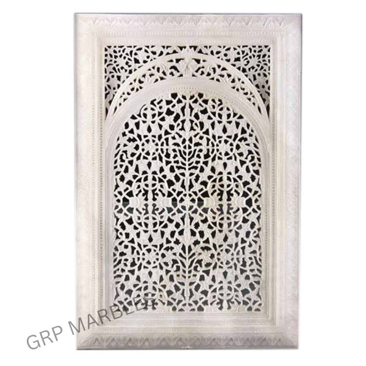 Designer White Marble Jali