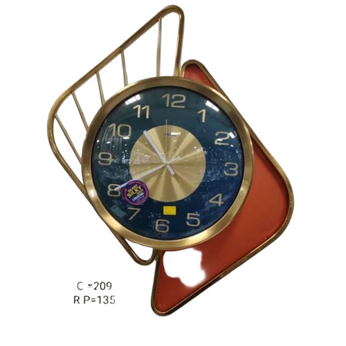 Golden Analog Wall Clock