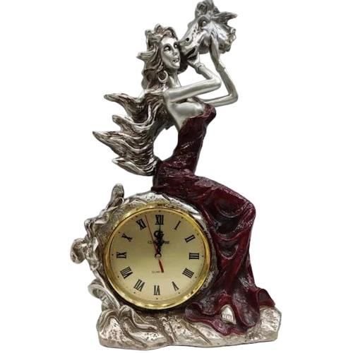 Lady Figurines Table Clock