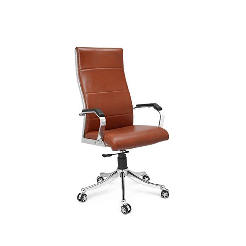 Polished Leather Office Chair
